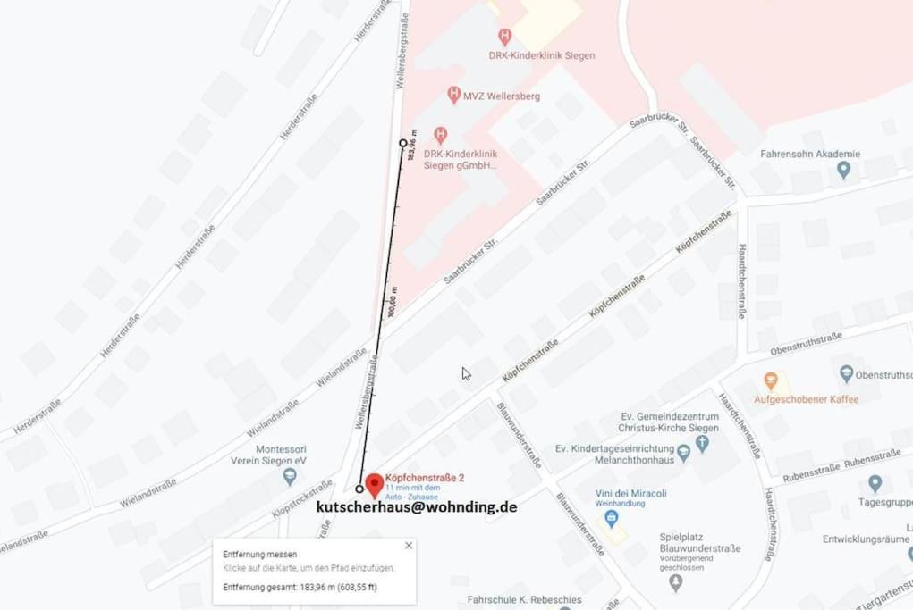 Kinderklinik, 600M Zum Bahnhof 2B Siegen Eksteriør bilde